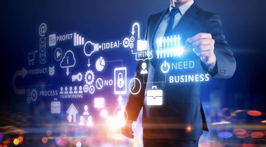 kendi iş kurma oncept. Karışık teknik