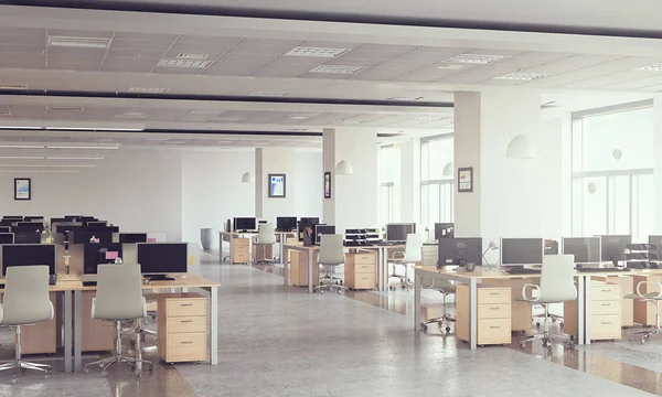 Interiér je moderní kancelář. Kombinovaná technika — Stock fotografie