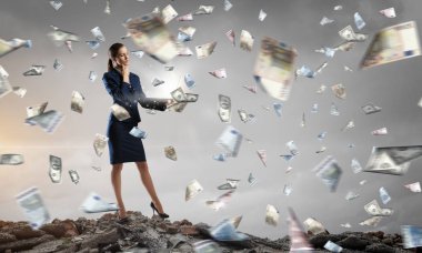 Bir şey düşünme şık iş kadını