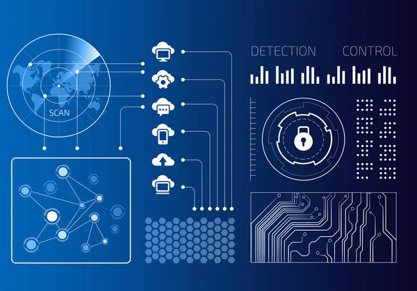 Antarmuka virtual Keamanan — Stok Foto