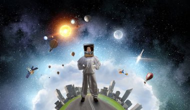 Alanı keşfetmeye rüyalar. Karışık teknik