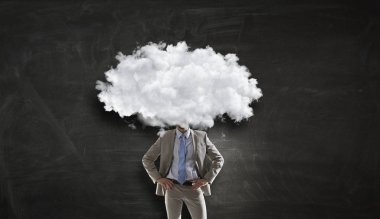 Bulut başkanlığında adam. Karışık teknik