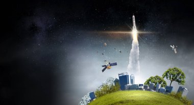 Roket uzay gemisi. Karışık teknik