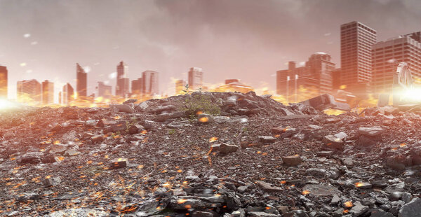 Катастрофа в концепции города. Смешанные медиа
