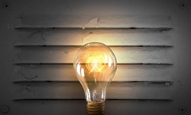 Elektrikli ampul doku. Karışık teknik