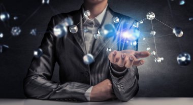 Teknolojileri insanlar bağlanmak için. Karışık teknik