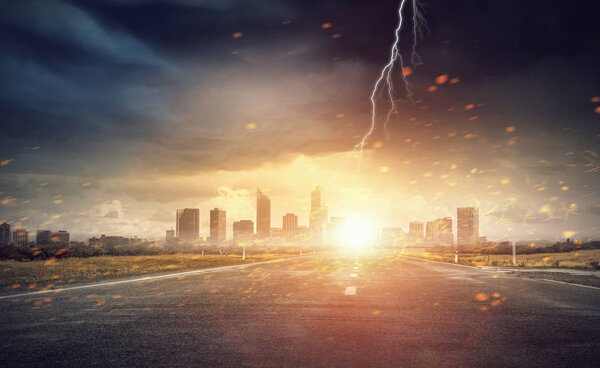 Катастрофа в концепции города. Смешанные медиа
