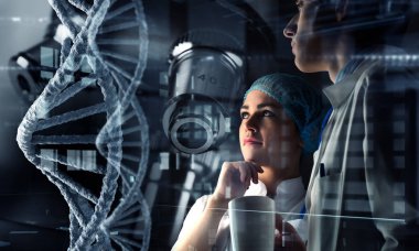 Yenilikçi teknolojileri bilim ve tıp. Karma ortam. Karışık teknik