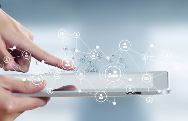 Sosyal ağ bağlantısı. Karışık teknik