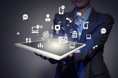 Yeni medya teknolojileri iş için. Karışık teknik