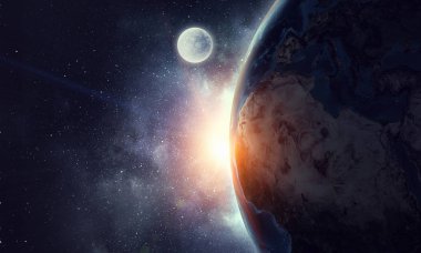 Benzersiz Bizim evrenimiz. Karışık teknik