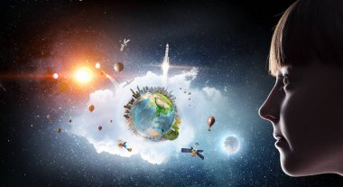 Bu büyük dünya keşfetmek. Karışık teknik