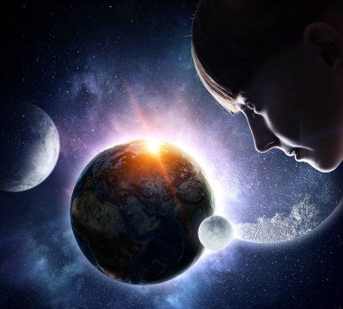 Bu büyük dünya keşfetmek. Karışık teknik