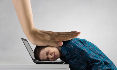 Sınavlar için hazırlanıyor. Karışık teknik