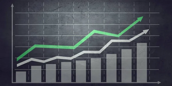 Analysis of sales data . Mixed media — Stock Photo, Image