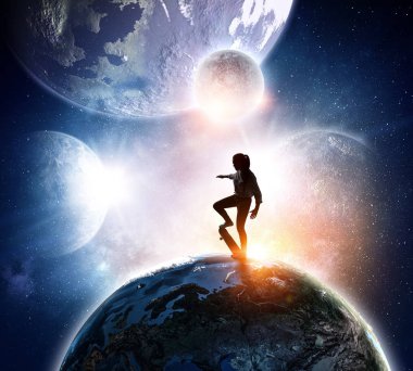 Genç ve tutkulu bu yaşam için. Karışık teknik