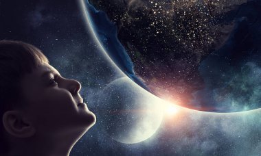 Bu büyük dünya keşfetmek. Karışık teknik