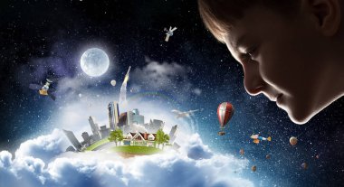 Bu büyük dünya keşfetmek. Karışık teknik