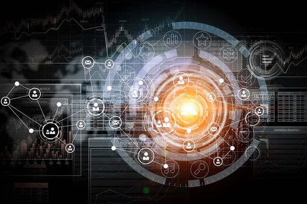 Modern bağlantı teknolojileri arka plan. Karışık teknik — Stok fotoğraf