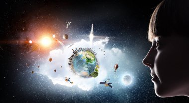 Bu büyük dünya keşfetmek. Karışık teknik