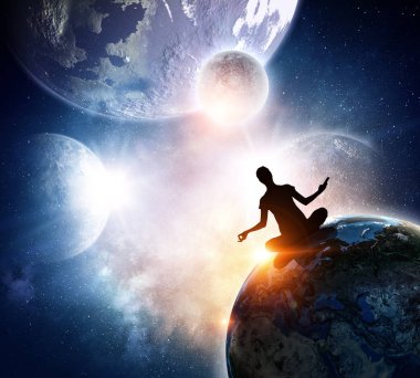 Benzersiz Bizim evrenimiz. Karışık teknik