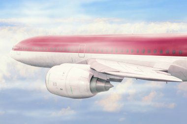 Uçak gök yüksek. Karışık teknik