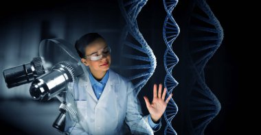 Yenilikçi teknolojileri bilim ve tıp. Karma ortam. Karışık teknik