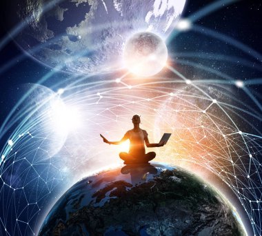 Benzersiz Bizim evrenimiz. Karışık teknik