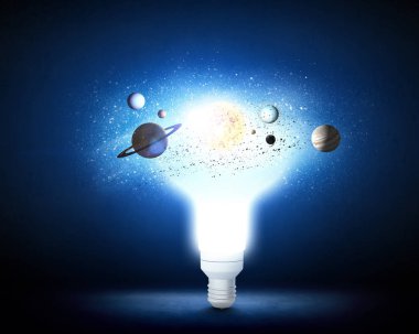 Parlak fikir kavramı. Karışık teknik