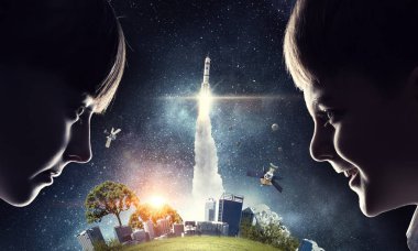 Bu büyük dünya keşfetmek. Karışık teknik