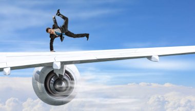 Genç işadamı komplike. Karışık teknik