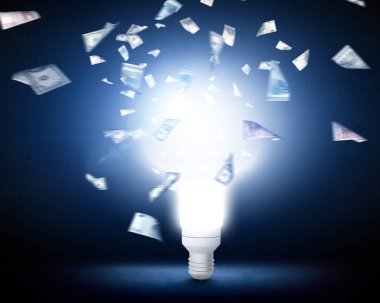 Başarı için parlak bir fikir. Karışık teknik