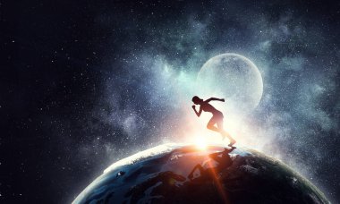 Sonsuz enerji ve motivasyon. Karışık teknik