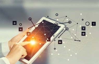 Sosyal ağ bağlantısı. Karışık teknik