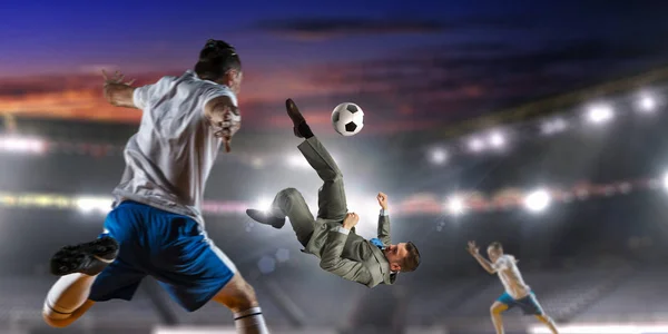 Voetbal heetste momenten. Mixed media — Stockfoto