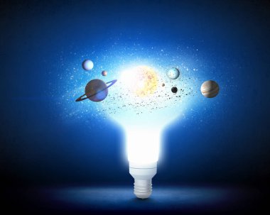 Parlak fikir kavramı. Karışık teknik