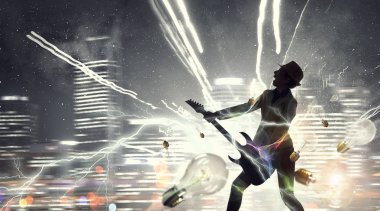 Onun yaşam tarzı müziktir. Karışık teknik