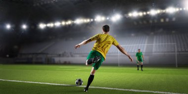 Futbol maçı sıcak anlar. Karışık teknik