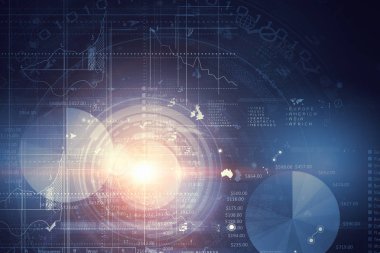 Modern bağlantı teknolojileri arka plan. Karışık teknik