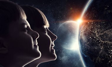 Bu büyük dünya keşfetmek. Karışık teknik