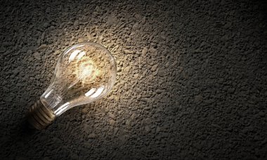 Elektrikli ampul doku. Karışık teknik