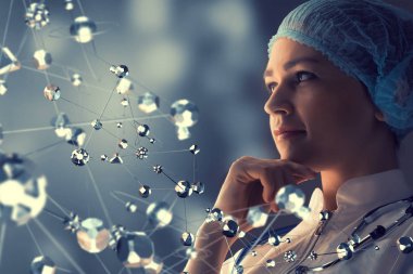 Kablosuz etkileşim ve bağlantı. 3D render. Karışık teknik