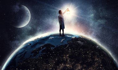 Bu koca dünyada kaybetti. Karışık teknik