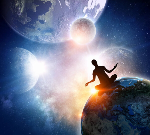 Our unique universe . Mixed media