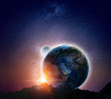 Benzersiz Bizim evrenimiz. Karışık teknik