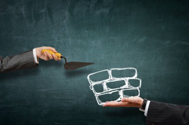 İşlerini birlikte inşa etmek. Karışık teknik