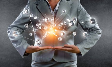 Ağ iletişimi ve iletişim kavramı. Karışık teknik