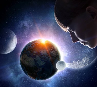 Bu büyük dünya keşfetmek. Karışık teknik