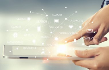 Sosyal ağ bağlantısı. Karışık teknik