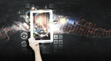 Kablosuz bağlantı ve sosyal medya. Karışık teknik